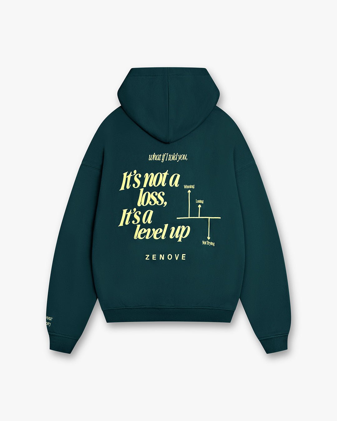 LEVEL UP HOODIE - GREEN - Zenove