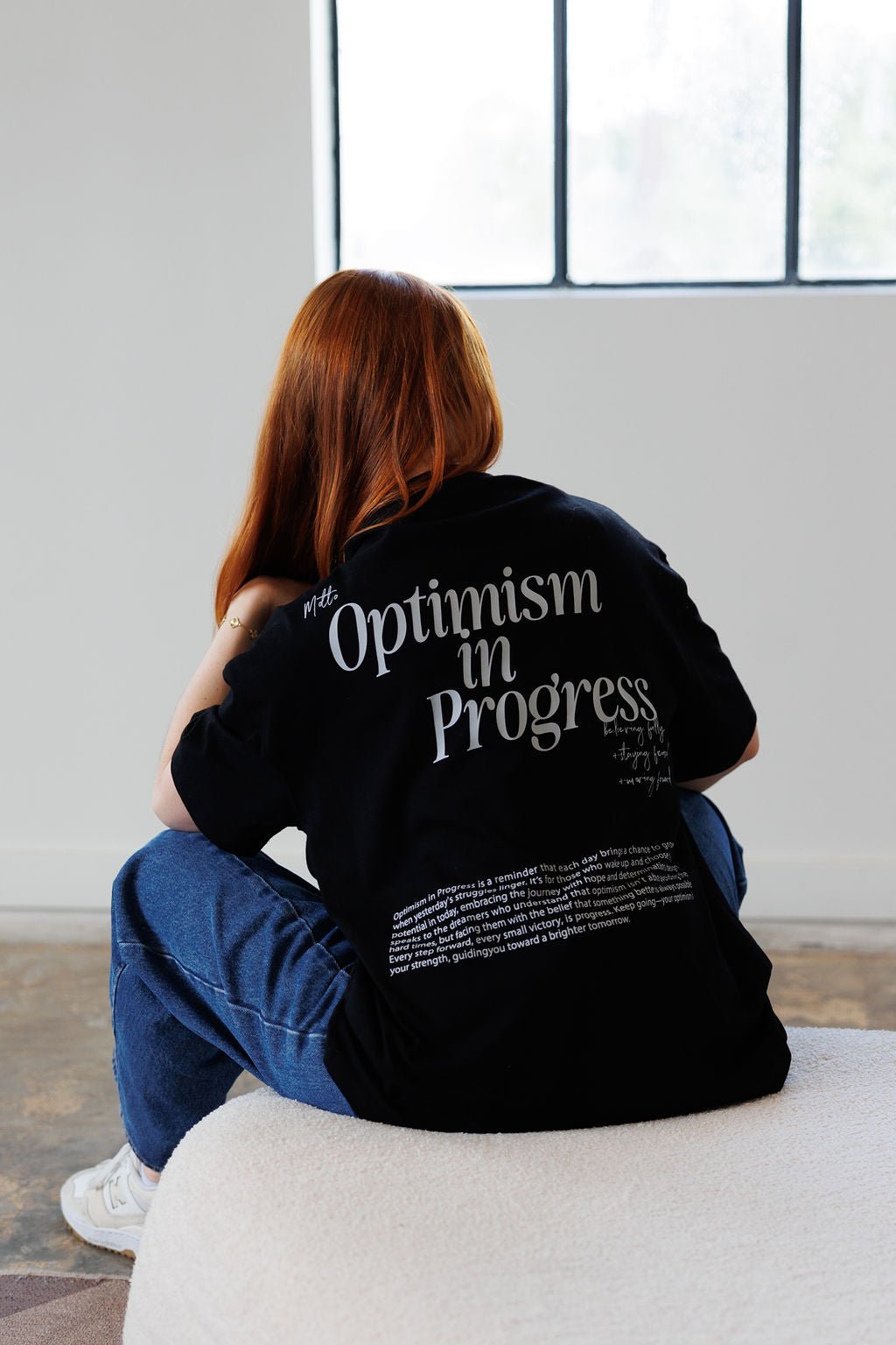 OPTIMISM IN PROGRESS TEE - BLACK - Zenove