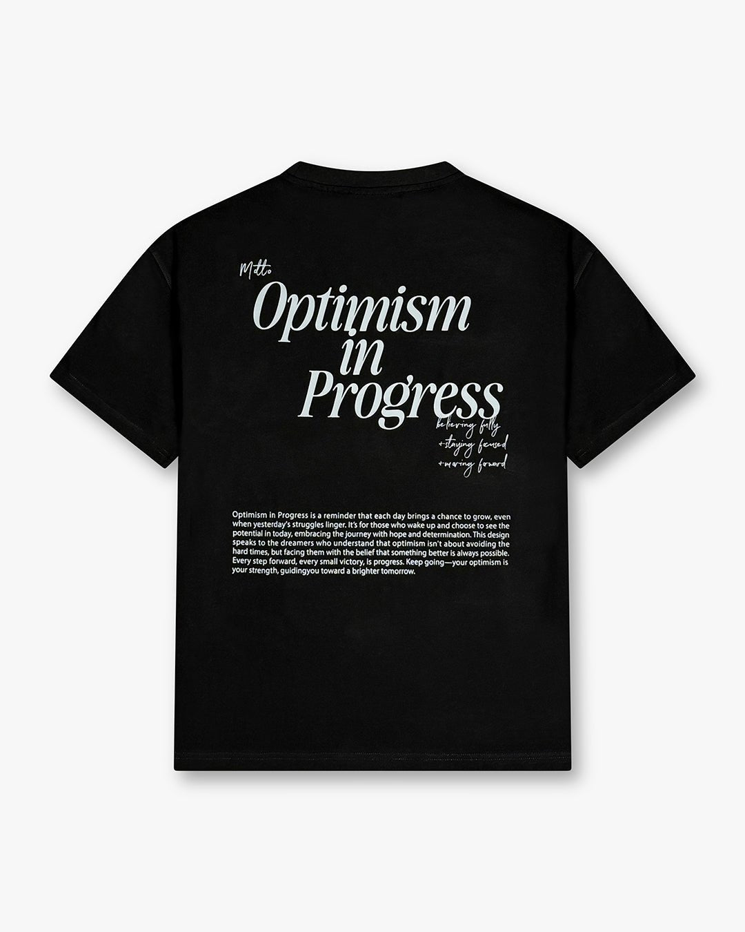OPTIMISM IN PROGRESS TEE - BLACK - Zenove