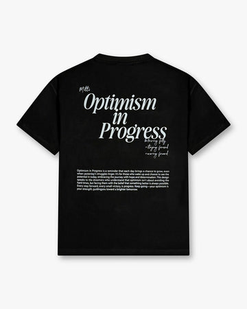 OPTIMISM IN PROGRESS TEE - BLACK - Zenove