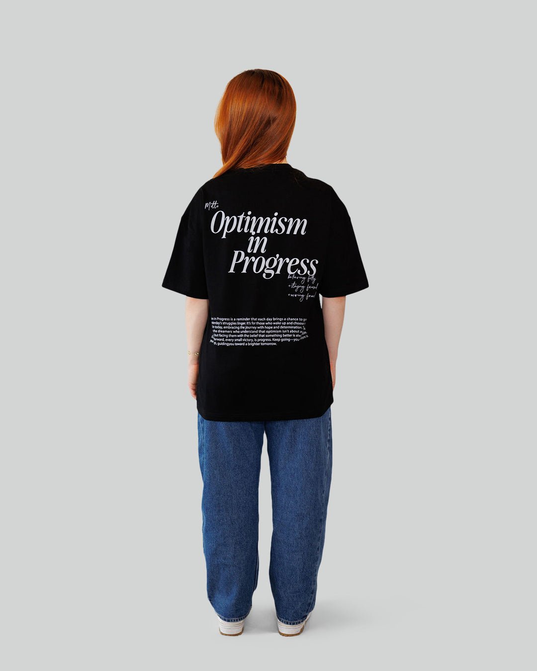 OPTIMISM IN PROGRESS TEE - BLACK - Zenove