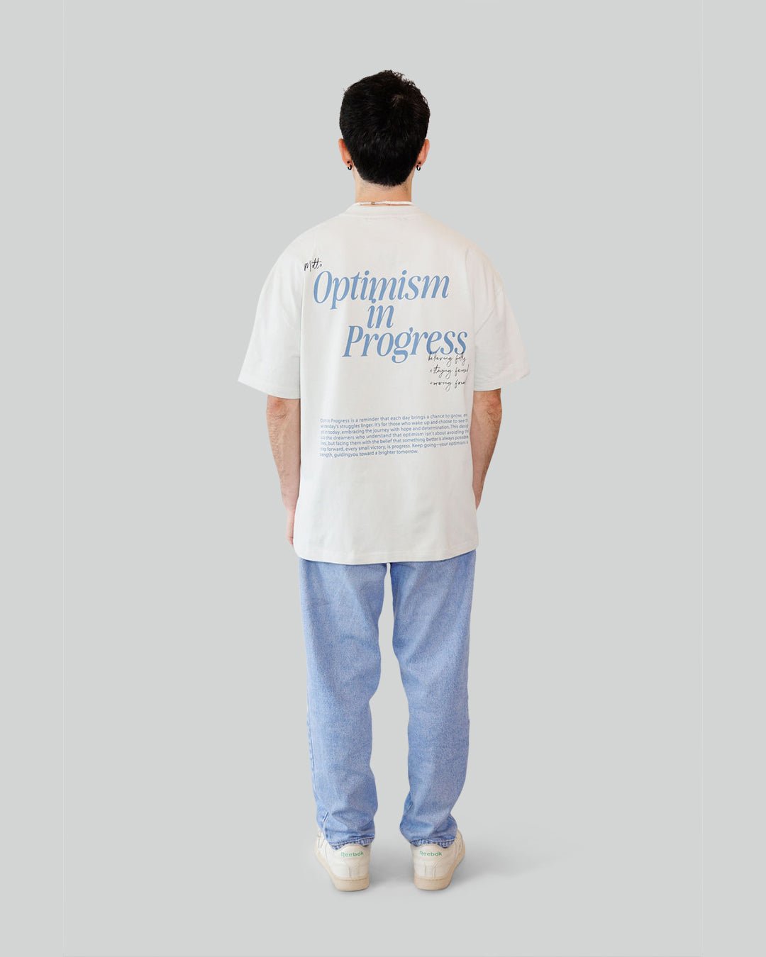 OPTIMISM IN PROGRESS TEE - POWDER BLUE - Zenove
