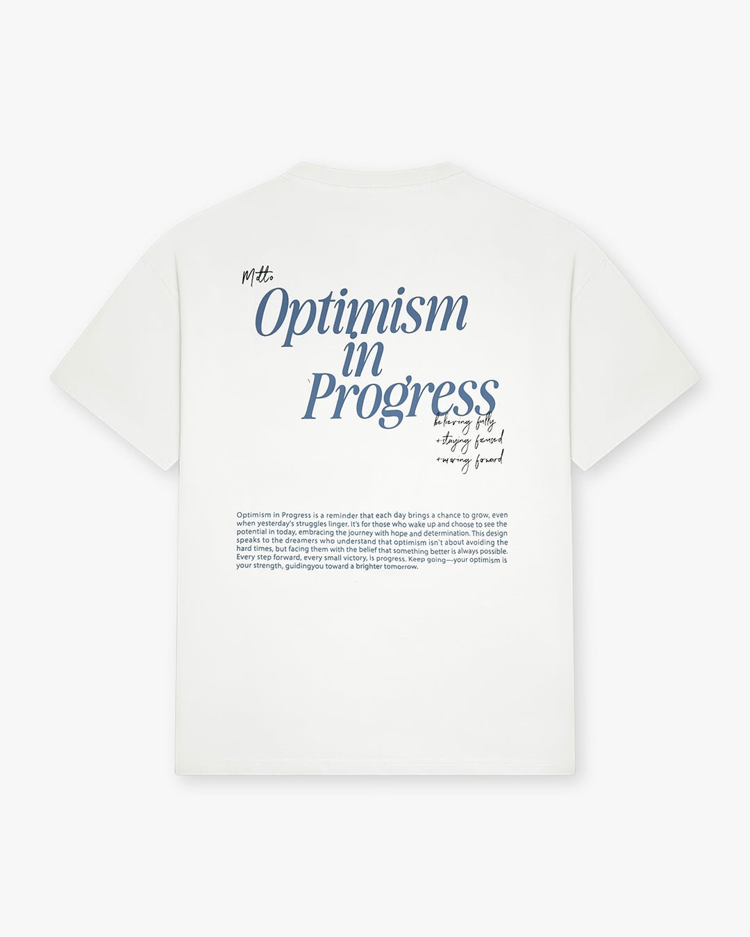 OPTIMISM IN PROGRESS TEE - POWDER BLUE - Zenove